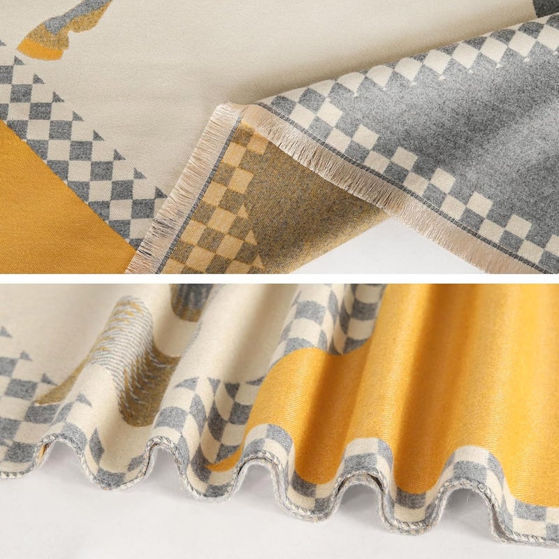 EXTREE Scarfs for Women Pashmina Silky Shawl Wrap for Evening Dressing Blanket Open Front Poncho Cape - Image 2